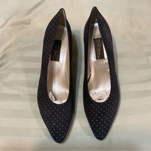 Sesto Meucci of Florence Black & White Polka Dot Heels